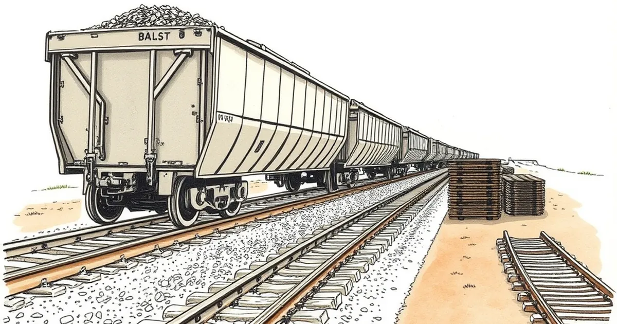 Ballast Trains Arrive Before the Track They Serve