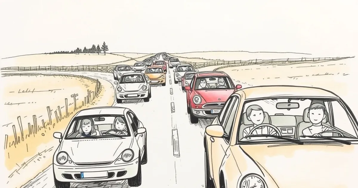 Drivers Give Way 0.4 Seconds Later When a Queue Is Watching